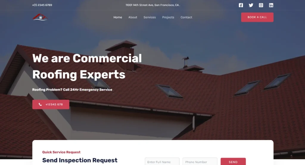 Roofing Website Development